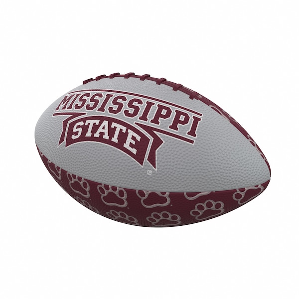 Logo Brands Mississippi State Repeating Mini-Size Rubber Football 177-93MR-3 - main